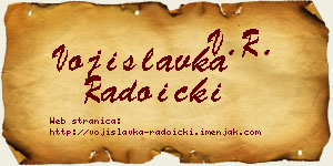 Vojislavka Radoički vizit kartica